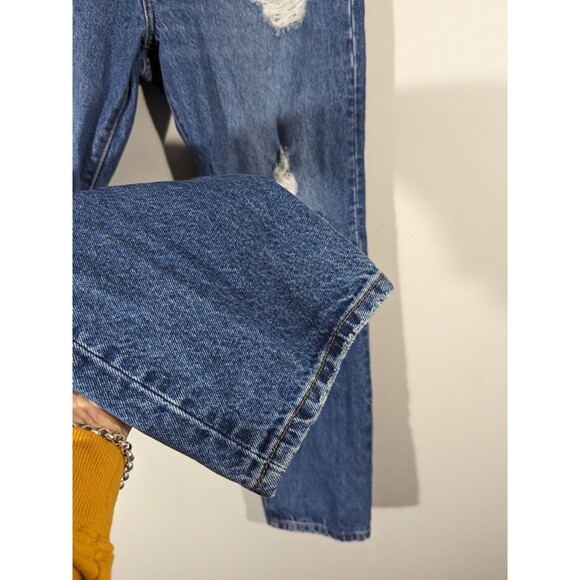 Levi's Jeans 501 Original High Rise Distressed Straight Leg Women Size 31 - Picture 3 of 9